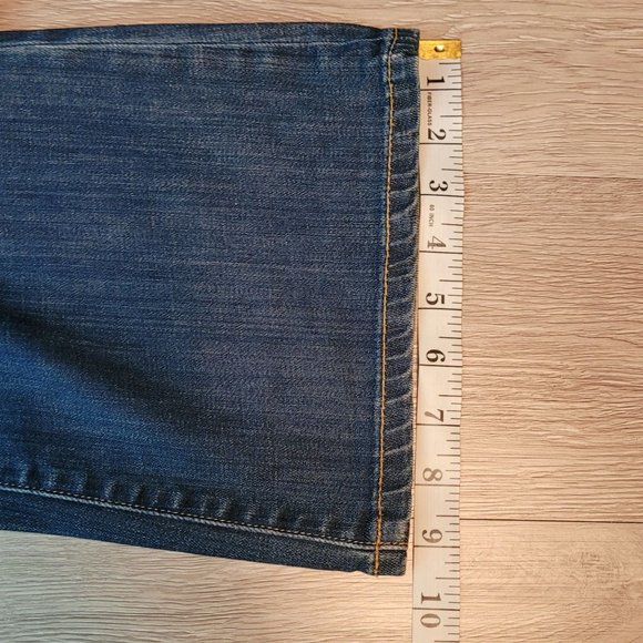 Fossil Jeans Size 26 Flare Low Rise Medium Light Wash Boho Western - Picture 9 of 10
